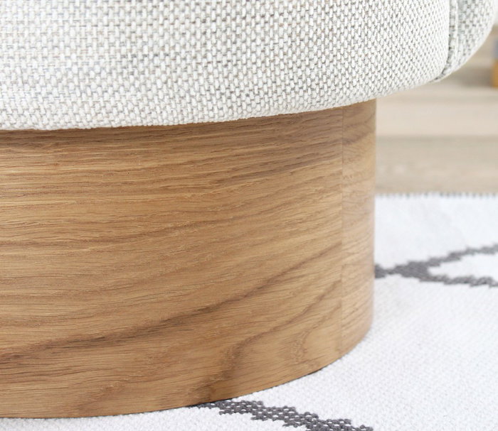 Atelier Del Sofa Barren Puf - Gris claro
